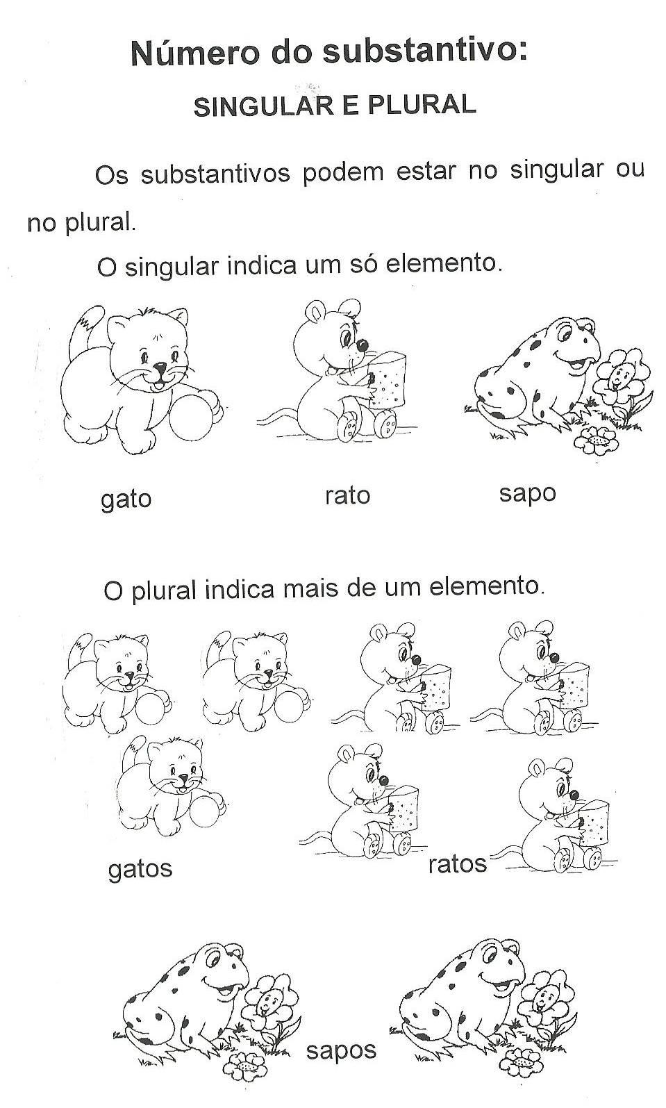 APRENDIZAGEM DIVERTIDA: Número do Substantivo - Plural e Singular - 3º Ano