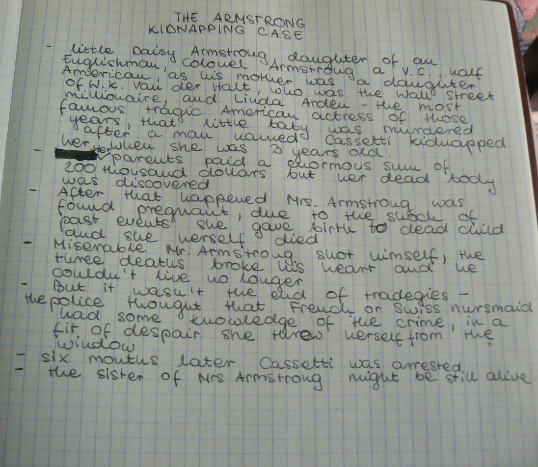 Who murdered him??? The Armstrong Case