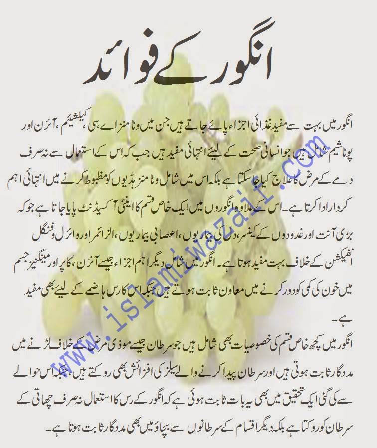 Angoor Ke Fawaid IslamiWazaif