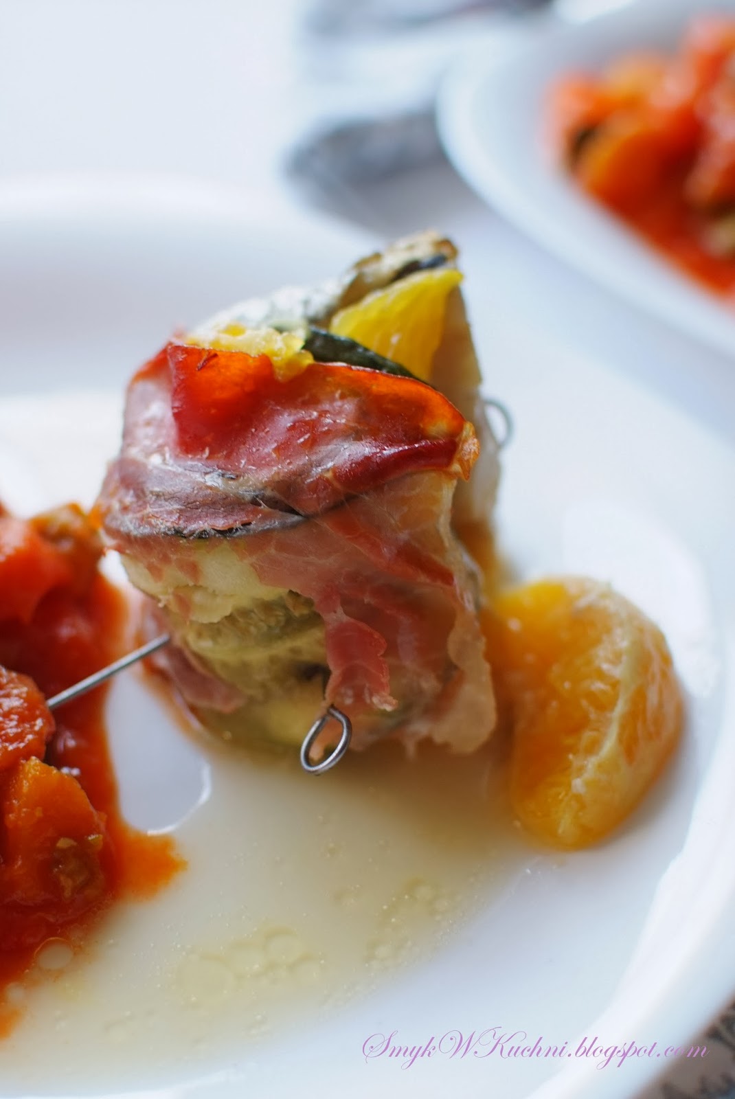 DIETETYCZNE Roladki z miruny z pomarańczą i szynką parmeńską. DIETA