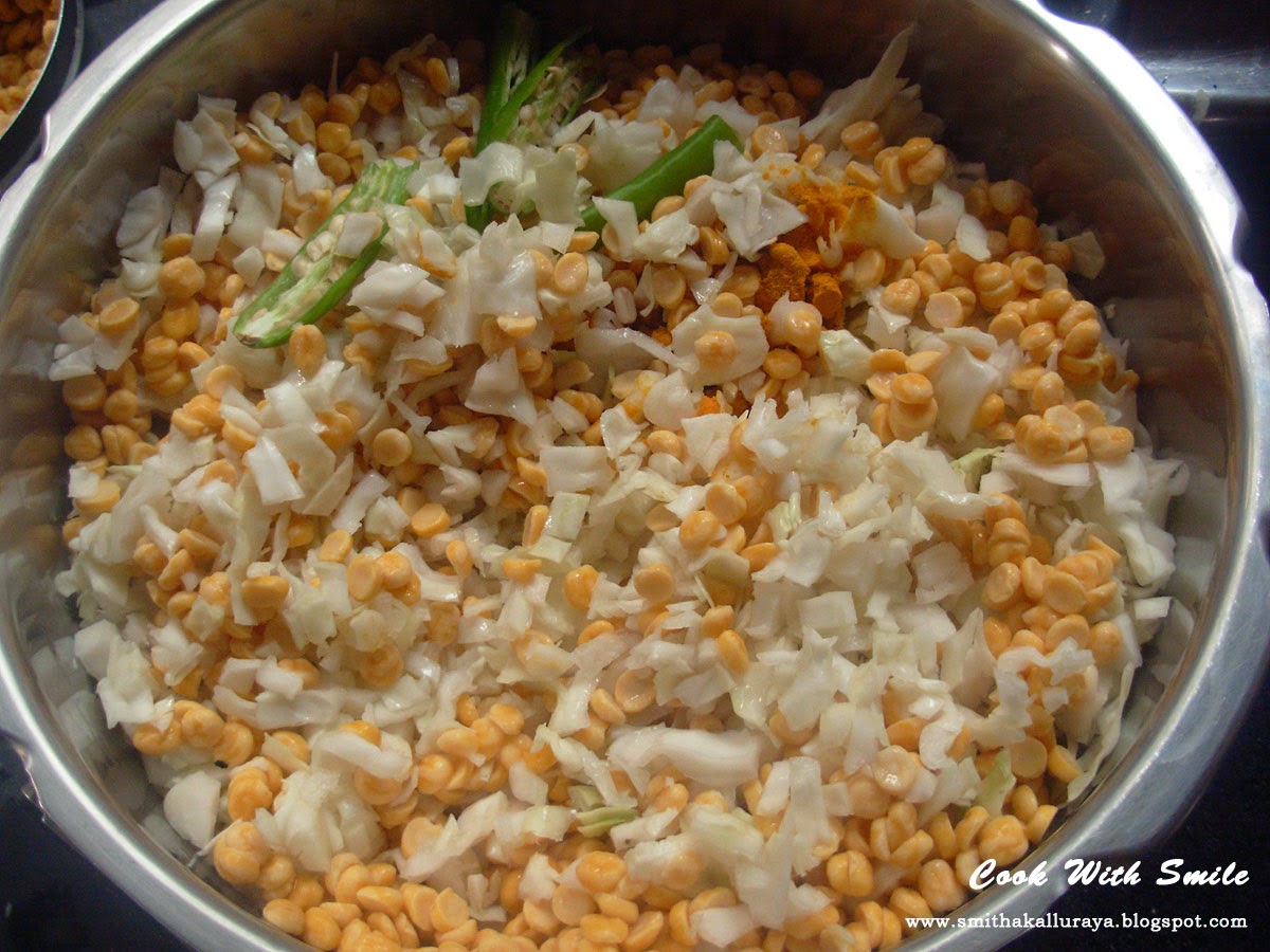 CABBAGE KOOTU / SOUTH INDIAN STYLE CABBAGE CURRY Cook With Smile