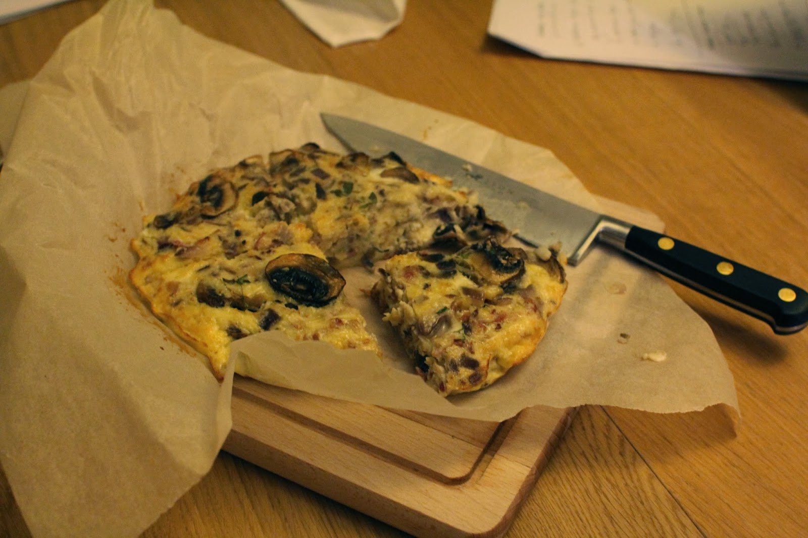 mamacook Mushroom and Bacon Frittata