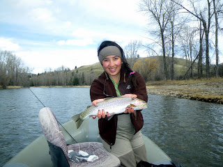 Fly fishing the Bitterroot in April with Rachel