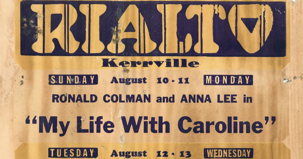 Joe Herring Jr. Kerrville's Rialto Movie Poster 1941