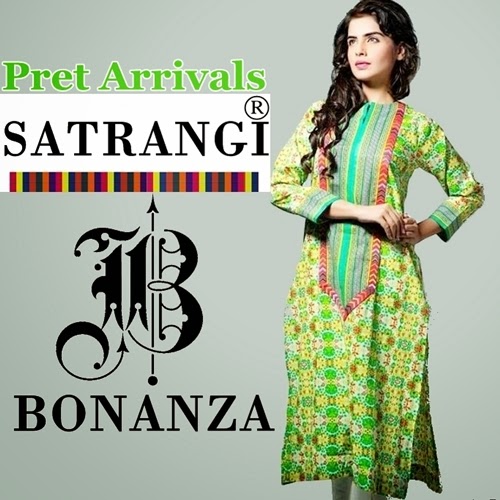 Bonanza Satrangi Pret Collection 2014 Satrangi By Bonanza Summer Pret
