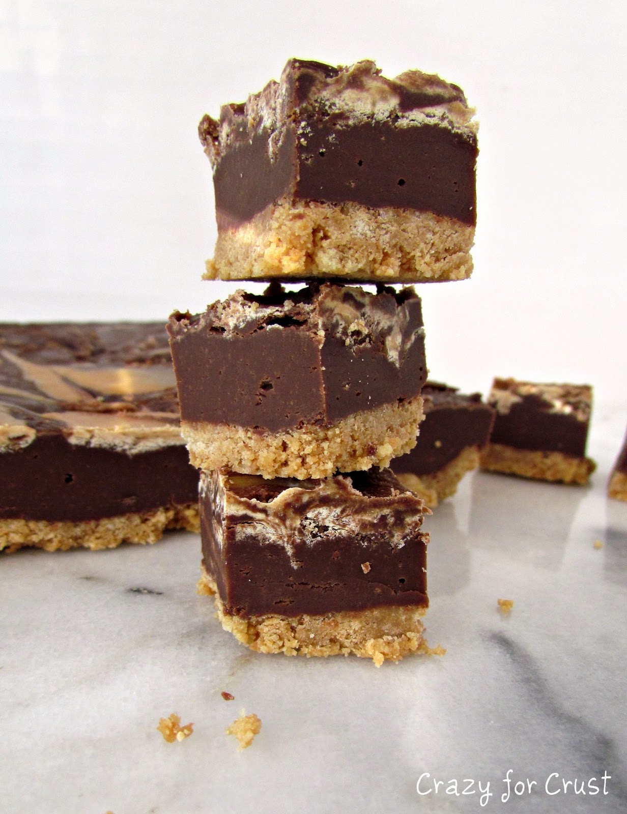 Chocolate Fudge with Nutter Butter Crust Crazy for Crust