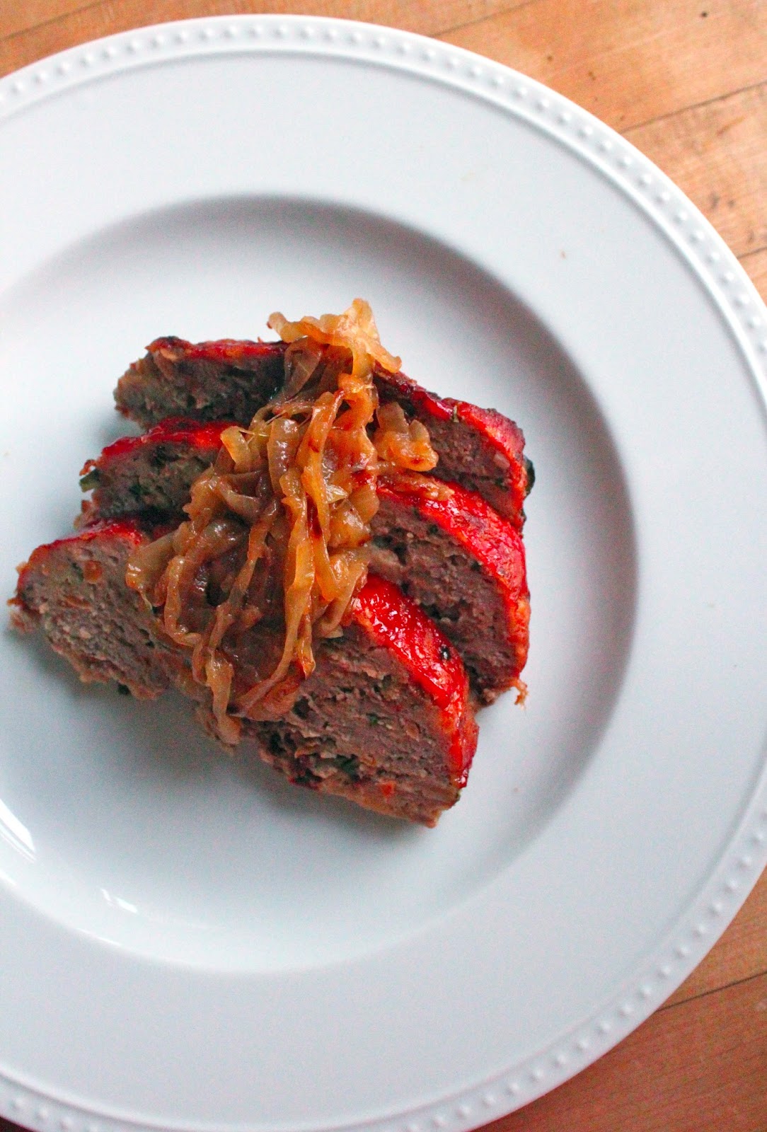 Carey On Lovely Turkey Meatloaf with Caramelized Onions