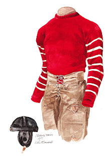 1915 University of Oklahoma Sooners football uniform original art for sale