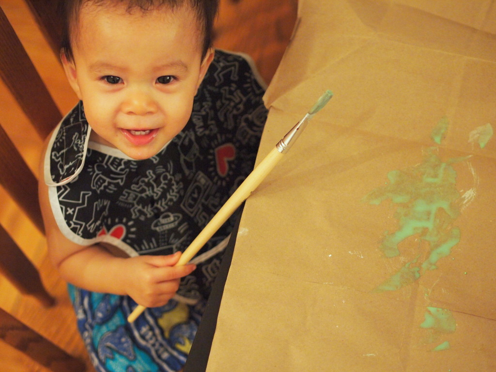 How to make cornstarch toddler paint Pink Stripey Socks