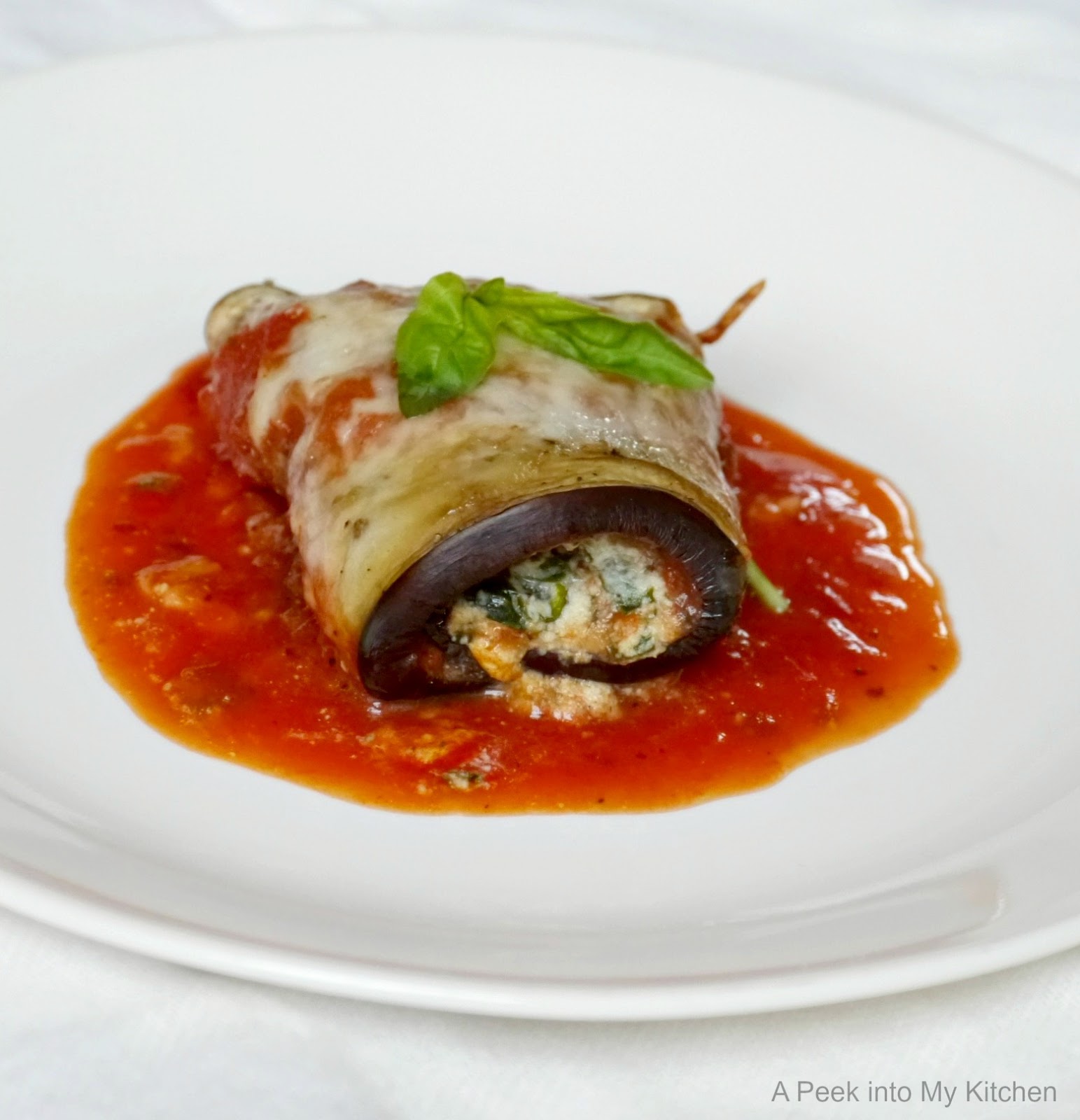 A Peek into My Kitchen Eggplant Rollatini Day 16