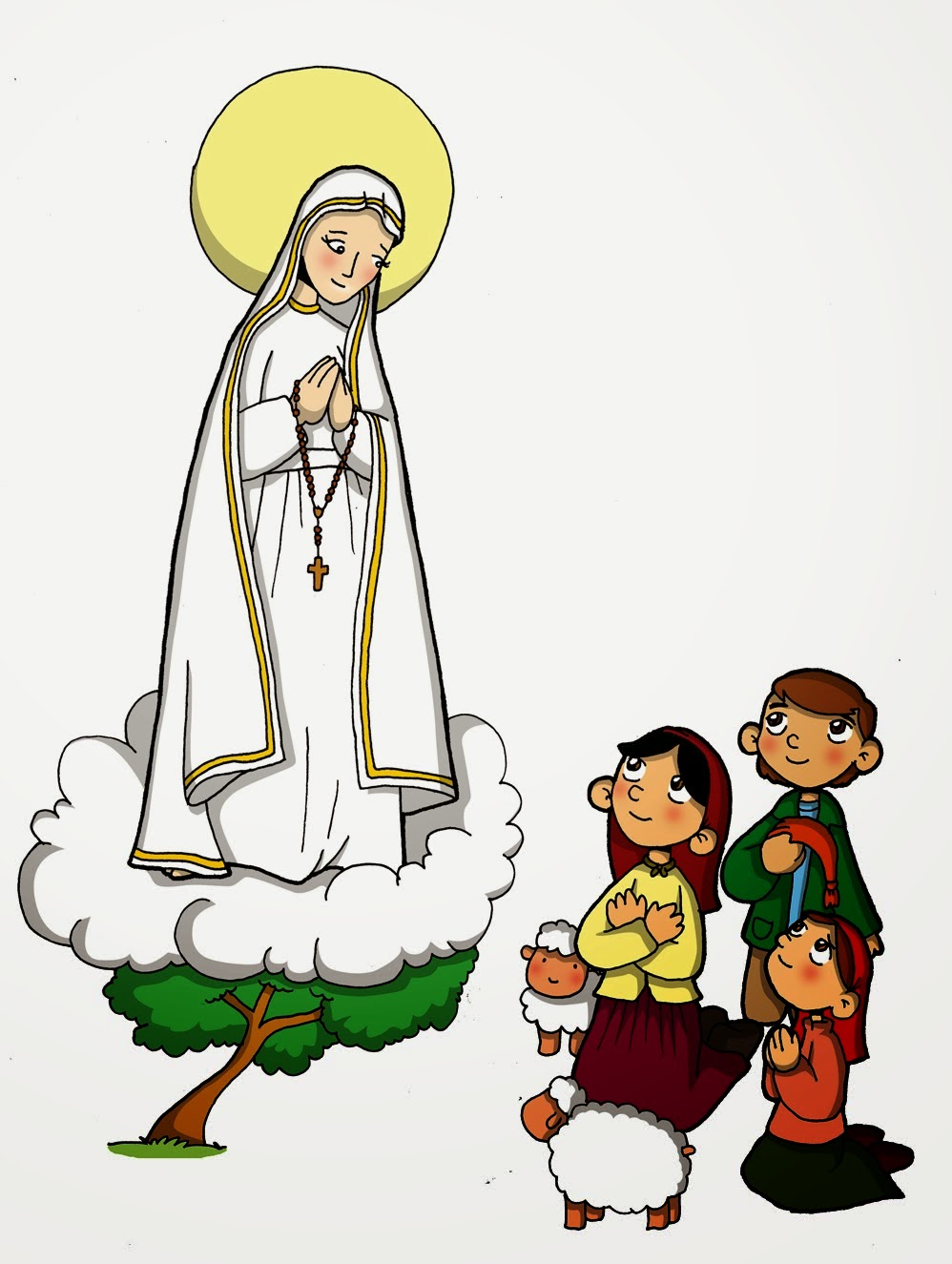 Coleccion De Gifs Imagen De La Virgen De Fatima Para Colorear
