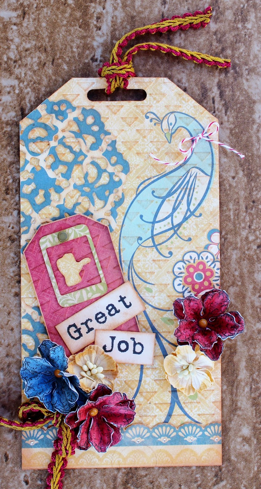 'Great Job' Embellished Tag Craftwell Blog