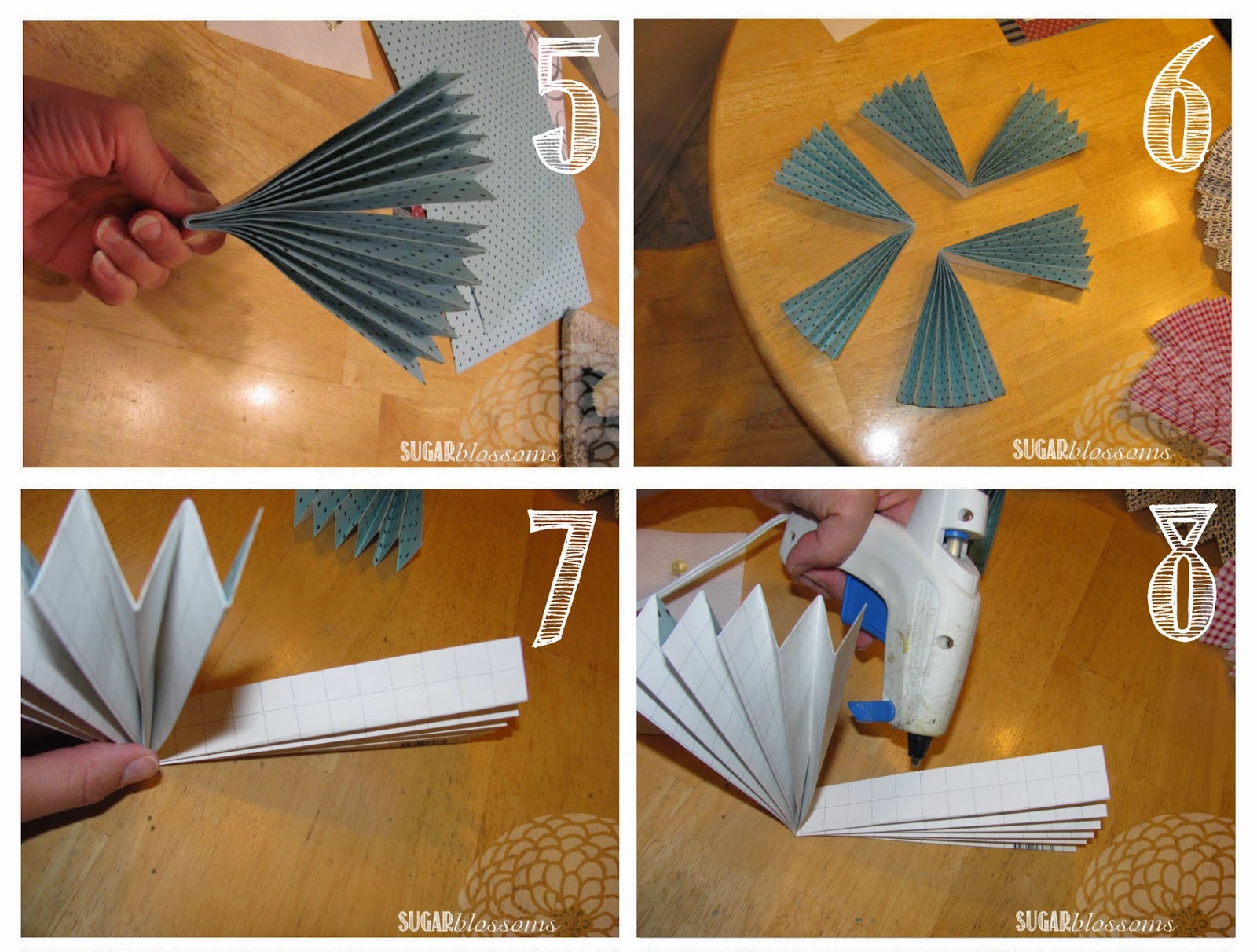 Sweet Sugar Blossoms DIY Paper Fans