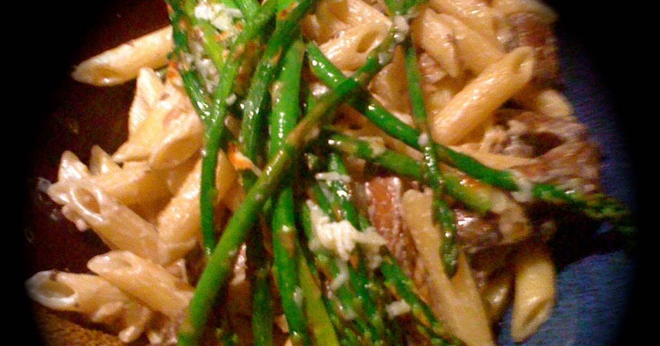 Portobello Penne Pasta with Grilled Asparagus I like to eat..... so why not cook?