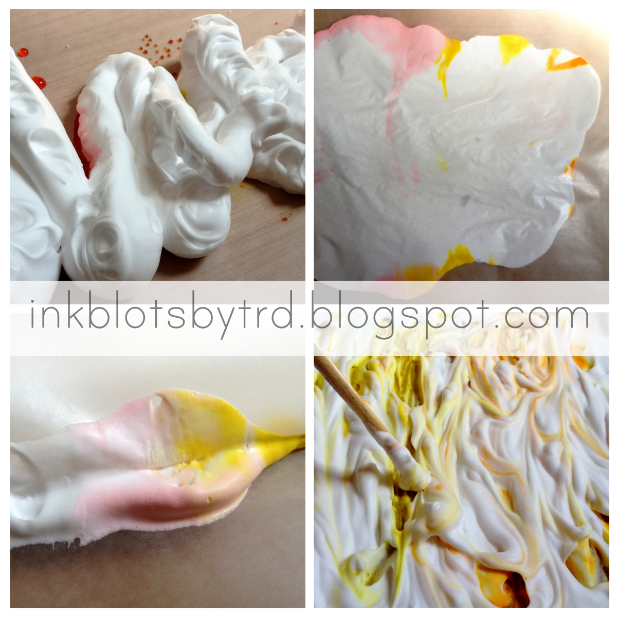 Ink Blots by TRD Distress Stain/Shaving Cream Tutorial {Marbled Cardstock}