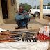Pics: Two AK-47 rifles, live ammunition recovered from civil defence officer