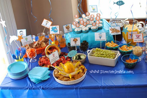 Octonauts Birthday Party Food Ideas | Party Table | Under the Sea Party at directorjewels.com