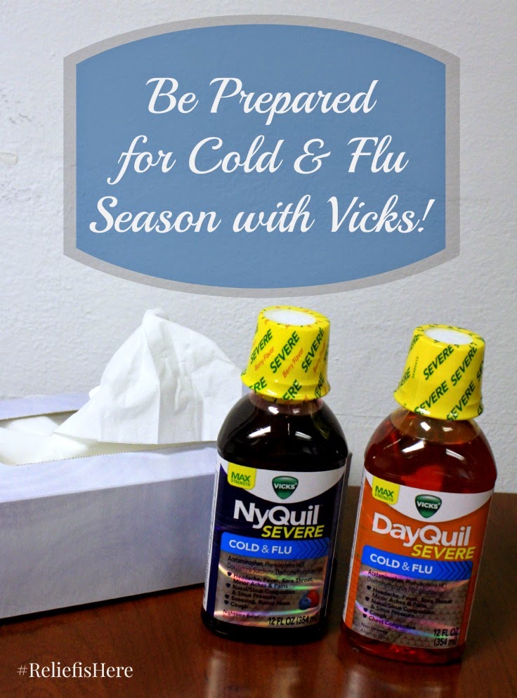 Be prepared for cold and flu season with Vicks DayQuil and NyQuil! #ReliefisHere #ad