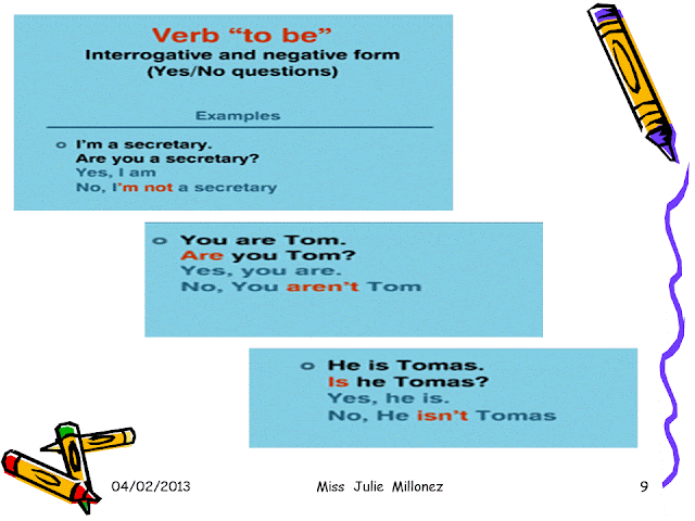 English Class: VERB TO BE - PRESENT TENSE