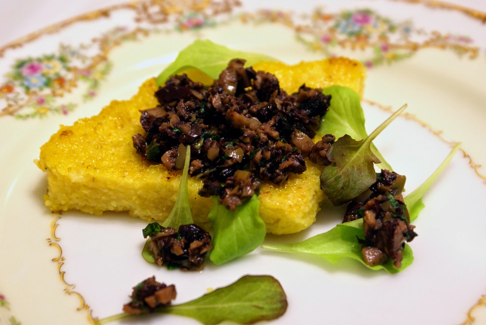 The Hungry Lovers Crispy Polenta Wedges with Olive Tapenade