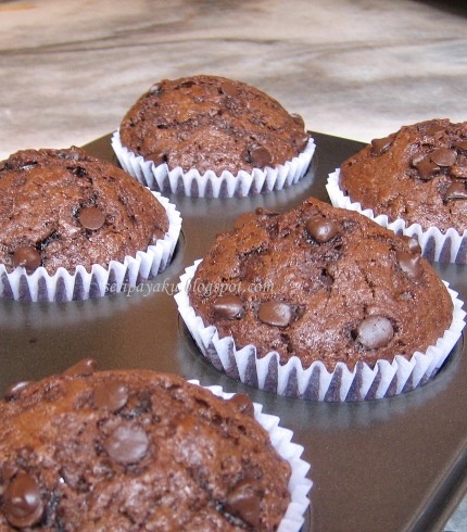 jom cari makan/resepi: coklat cip muffin