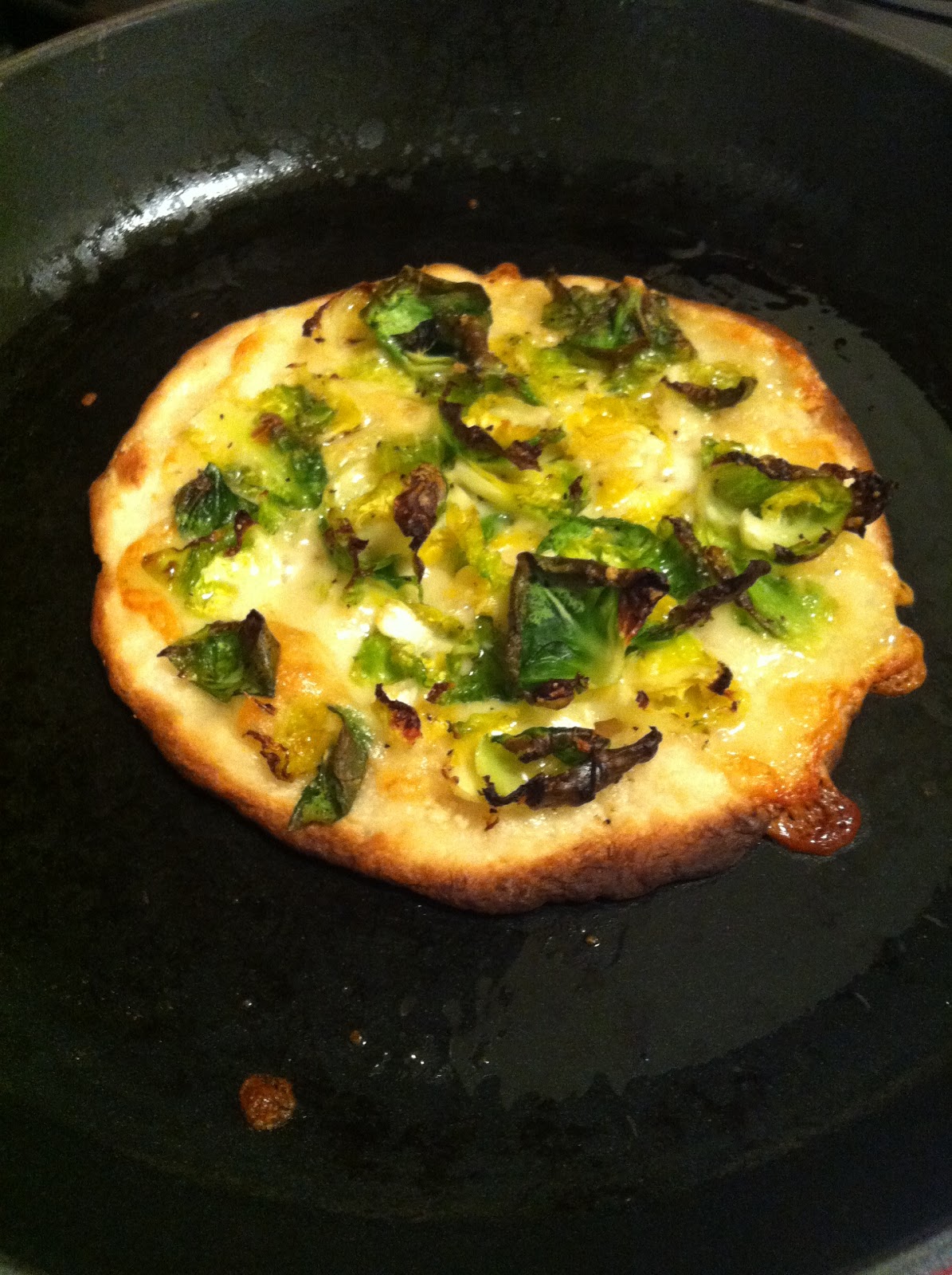 Last Nights Dinner Brussel Sprouts Pizza
