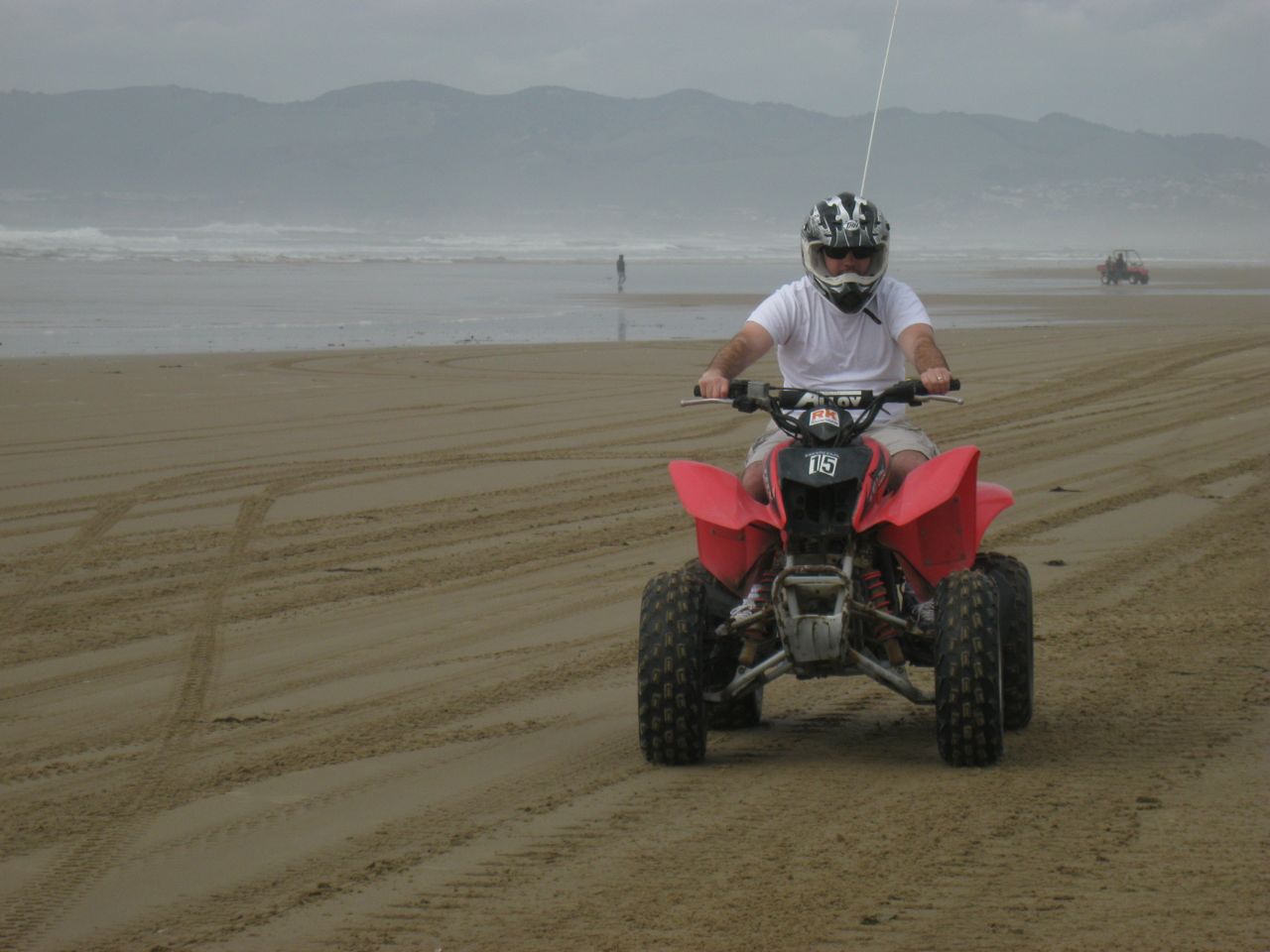 Austin Sun Drops Riding ATVs on the Beach