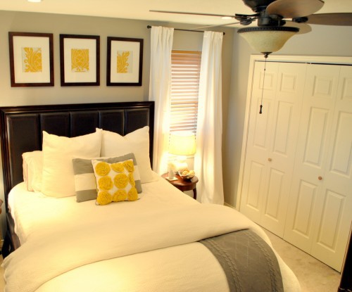 yellow and grey master bedroom looking forward: a gray & yellow master?