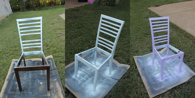how to spray paint a chair