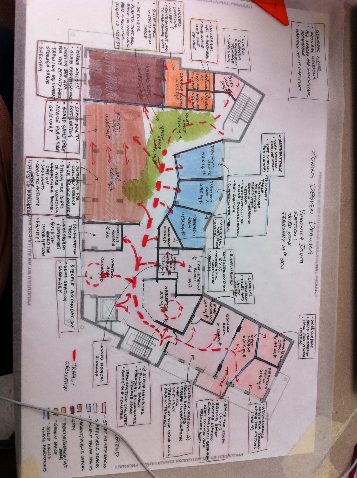 Druta Designs Zoning on Geriatric Health Care Clinic