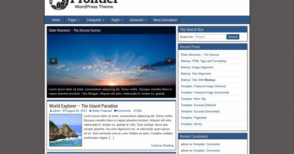 Template Blogger Template Blogspot Frontier Responsive Wp Theme template blogger template blogspot blogger