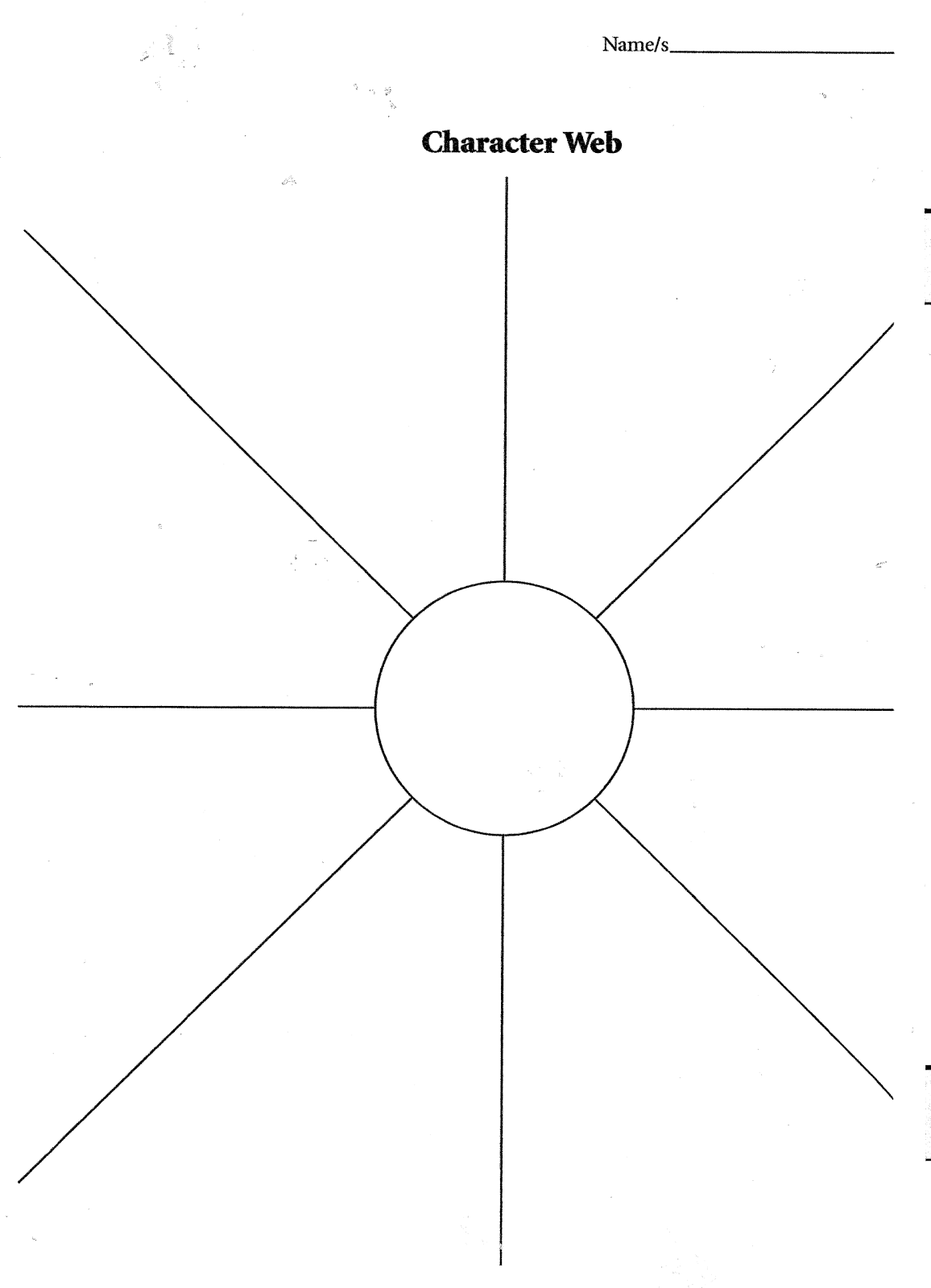 Worksheets Character Sketch Worksheet character web template templates edit lets start with what is a its just set of attributes which describe character
