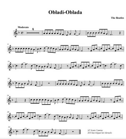 http://mariajesuscamino.cantabriamusical.com/partituras_beatles/partitura_obladoblad.html