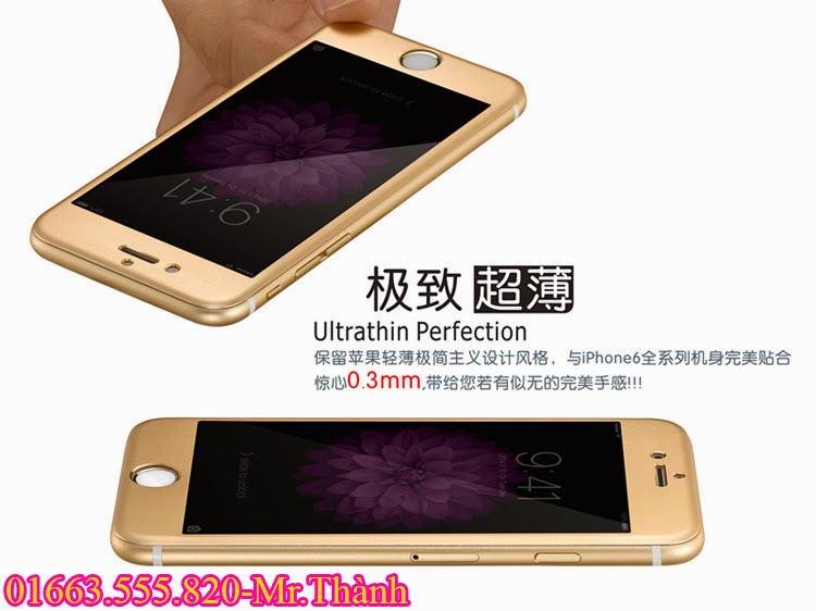 Kính Cường Lực Nhôm Full Đổi Màu Máy iPhone 6Plus 2Mặt Kính Cường Lực Nhôm Full Đổi Màu Máy iPhone 6Plus 2Mặt