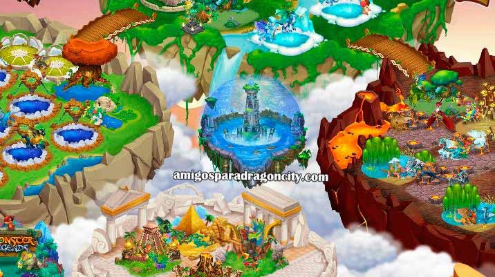 imagen de la isla atlantida de dragon city