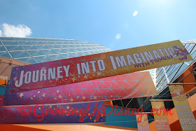 Journey into Imagination with Figment sign at Epcot