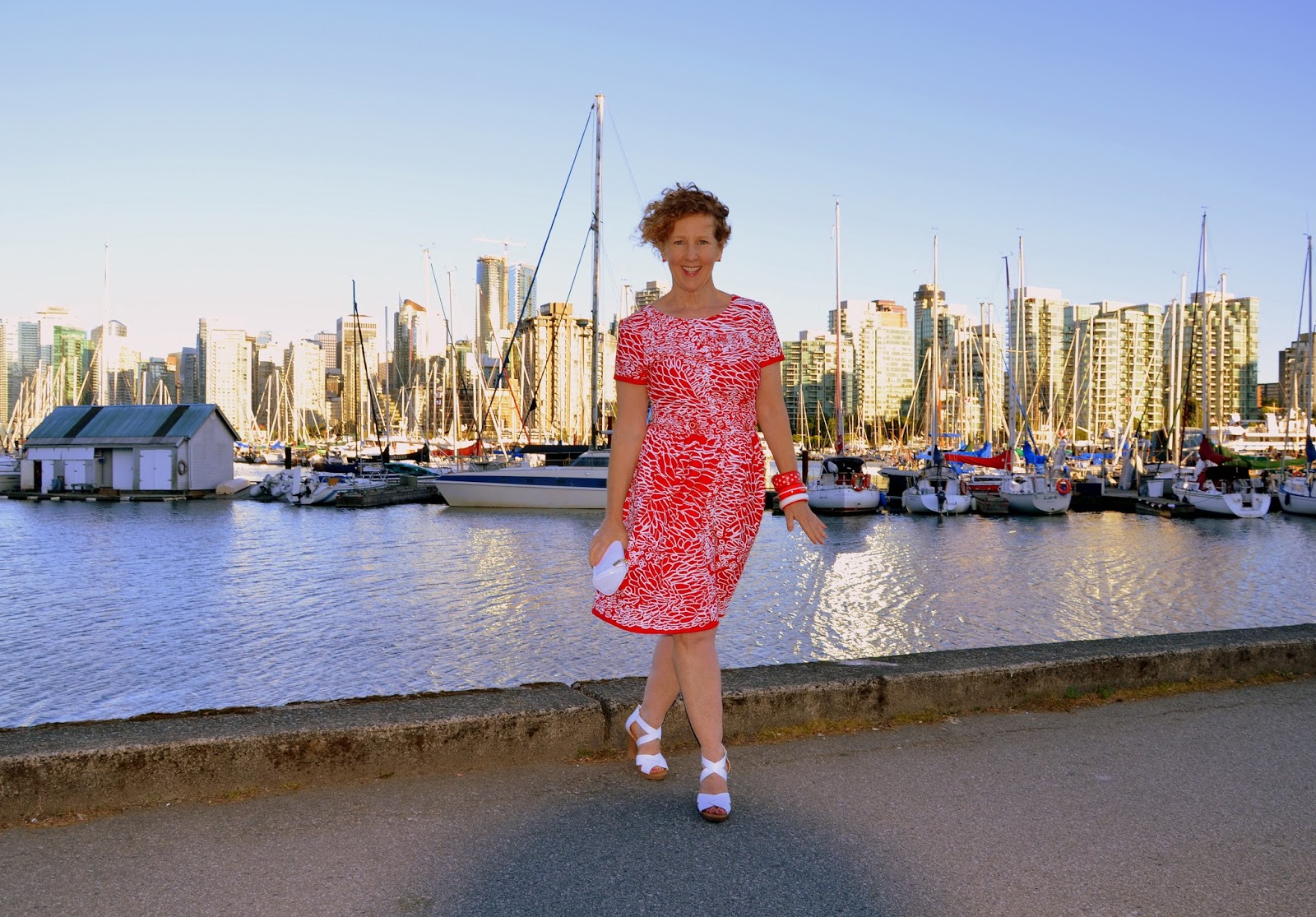 A Colourful Canvas MY SUMMER SOLSTICE DRESS VANCOUVER'S COAL HARBOUR SIMPLICITY 2444