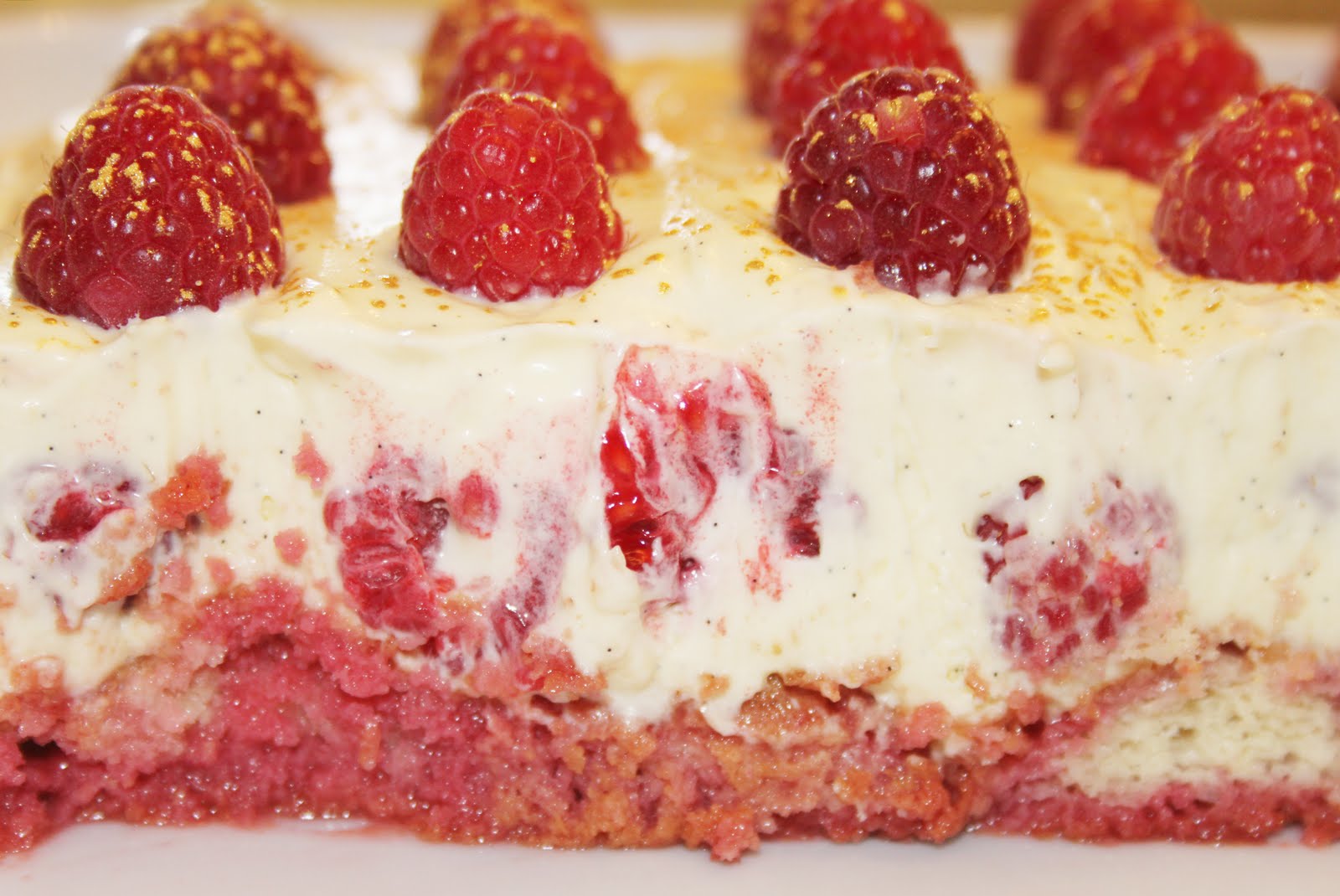 recette tiramisu framboise dans un plat