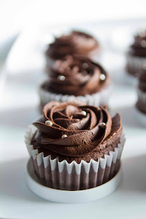 Cupcakes de chocolate negro