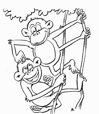 monkey coloring pages