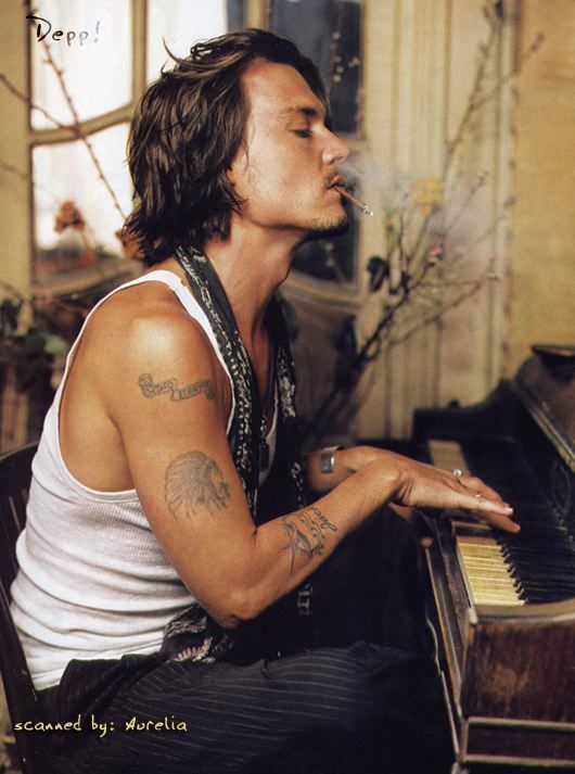 johnny depp piano smoke