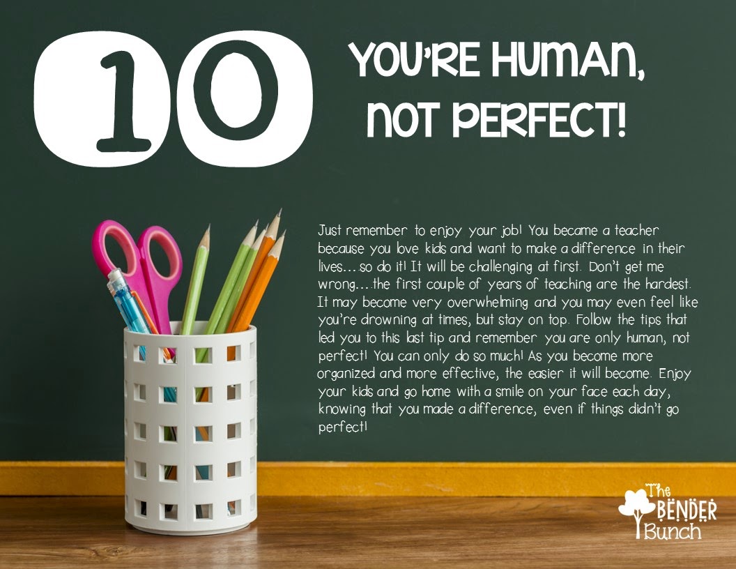 The Bender Bunch Top 10 Tips for New Teachers