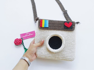 Tas Rajut Instagram, Tas Rajut, Tas Instagram, Tas Instagram Rajut, Tas Kamera, Tas Rajut Kamera, Crochet instagram purse, crochet purse, crochet bag, instagram purse