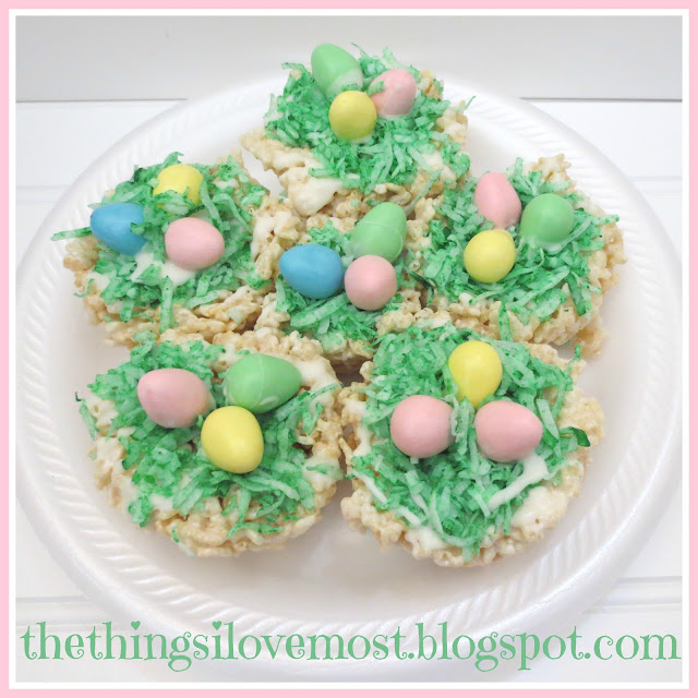 Housewife Eclectic: Easter Rice Krispie Nests with Kendra from The Things I Love Most