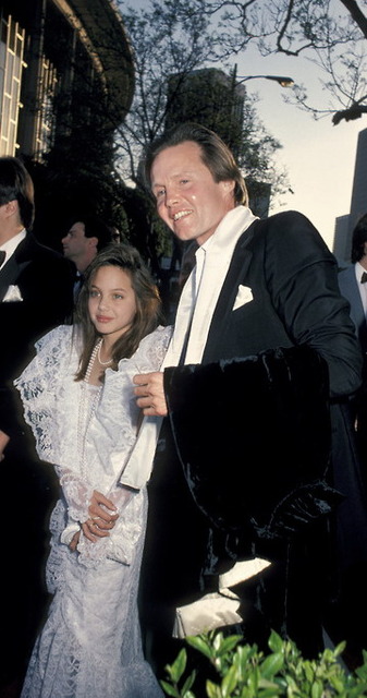 Angelina Jolie and her father, 1986 ~ vintage everyday