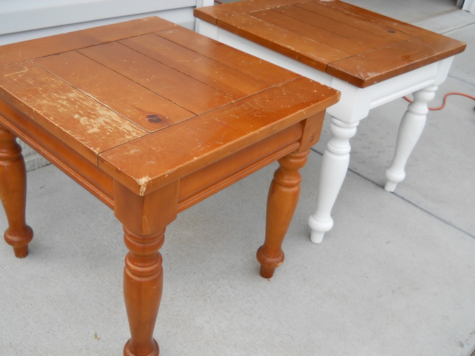 Lake Girl Paints End Table Redo Shades of Grey