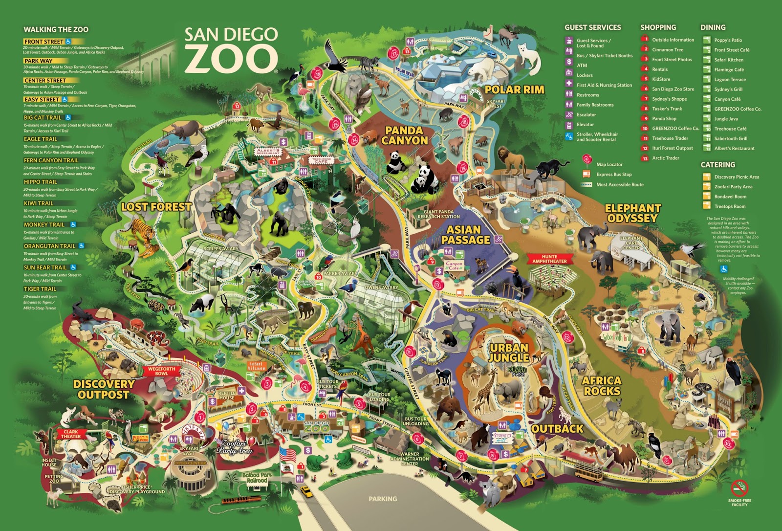 San Diego Zoo Map Printable