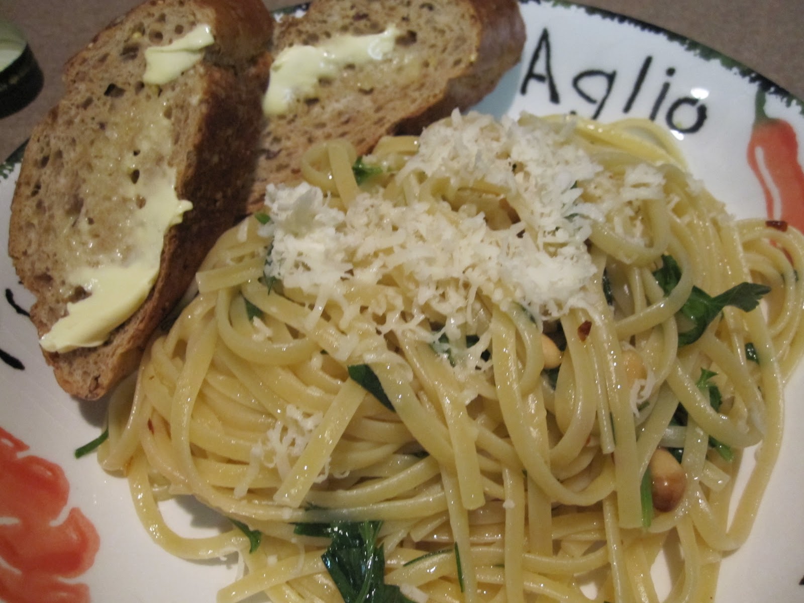 taylor made... Linguine with Garlic and Oil