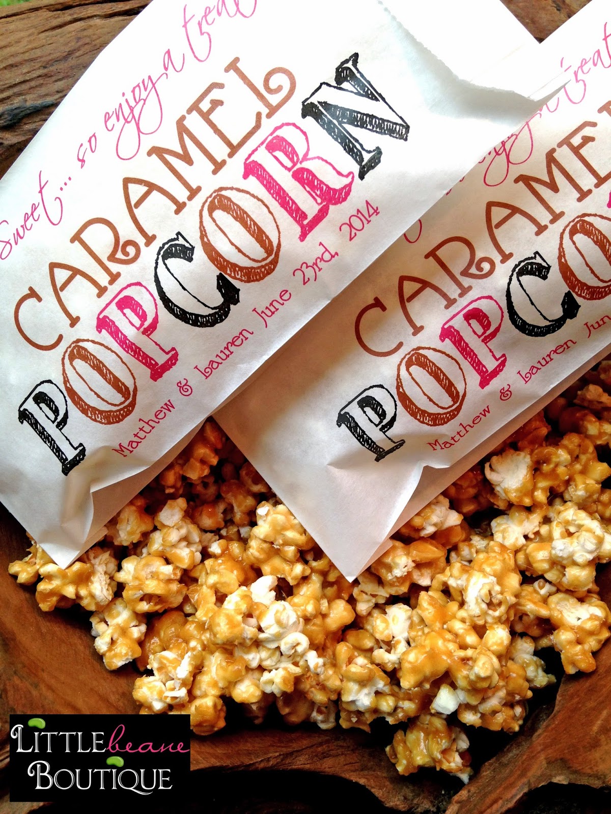 Littlebeane Boutique NEW Caramel Corn Bags.. and Recipe!