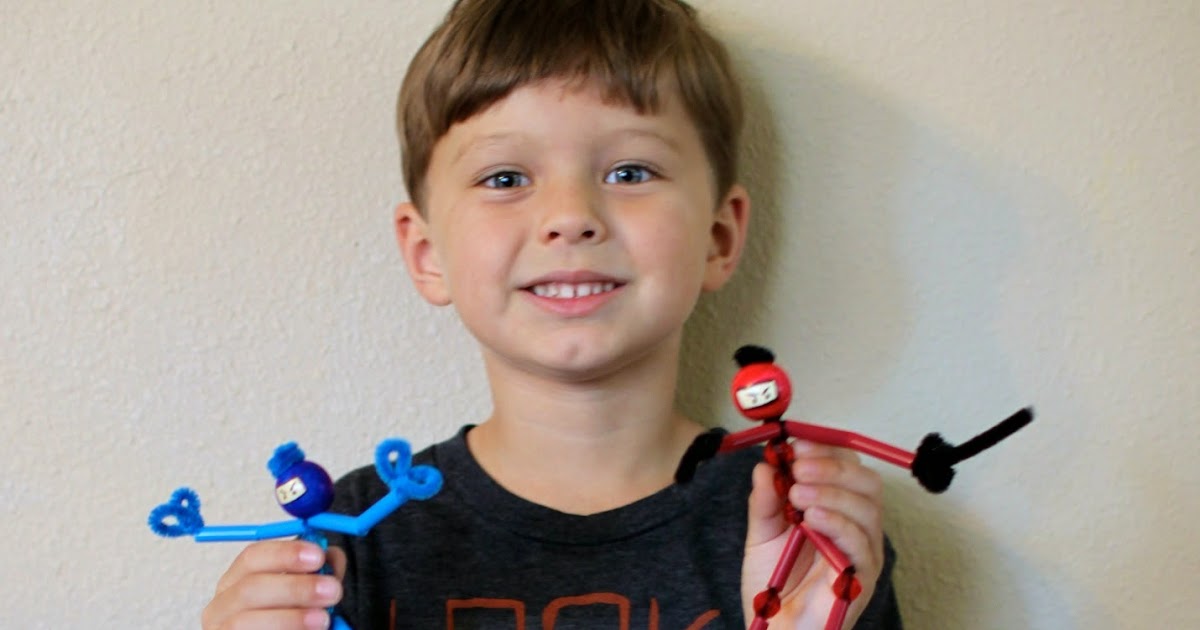 My Emiline. Living. Kids. Crafts. Pipe Cleaner Ninjas